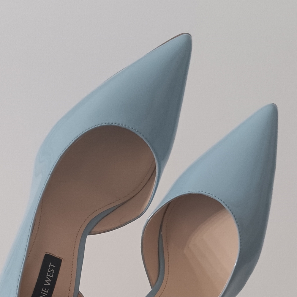 NWOT Nine West Light Blue Pointed Heels Sz 6.5